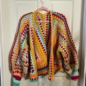 Colorful Crochet Women's Sweater